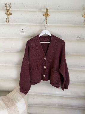 Baba cardigan no22 black cherry NWOT